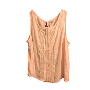 LC Lauren Conrad Sleeveless Tank With Lace Detailing